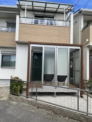 庭にサンルームを設置