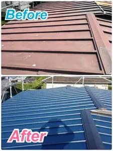金属屋根葺き替え工事✨