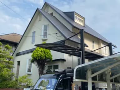 屋根と外壁で塗料を使い分け塗装