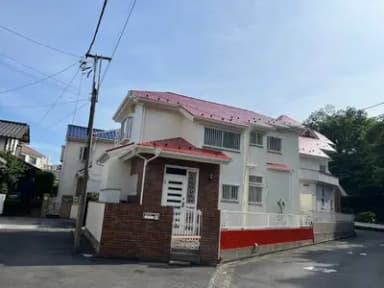 バルコニーを切断溶接して屋根外壁塗装リフォーム