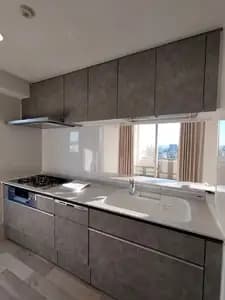 シックな色合いに統一水回りリフォーム