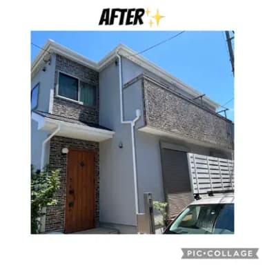 玄関映え マルチカラー工法にて塗装しました