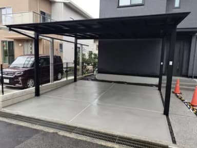 新築外構工事後にカーポートを施工