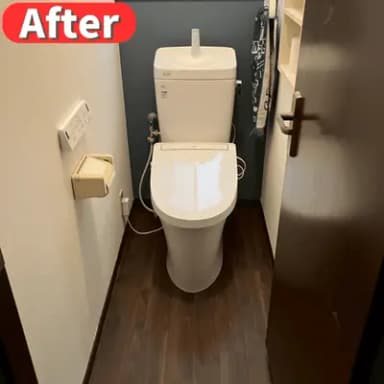 まとまりが感じられる温水便座ですっきりとした空間へ