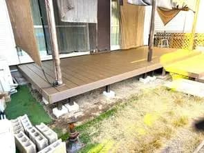 劣化していたウッドデッキが生まれ変わる