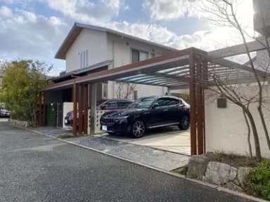 2台用カーポートの設置リフォーム