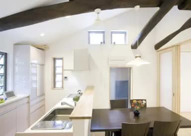 ダイナミックで光溢れるLDKに