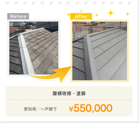 屋根改修・塗装/愛知県/一戸建て/¥550,000